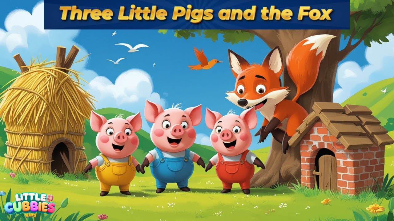Three Little Pigs and the Fox | Fun Story for Kids