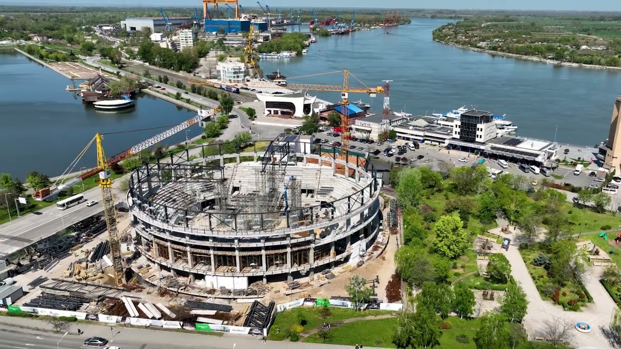 Sala Sporturilor din Tulcea - evolutie lucrari - Aprilie 2024