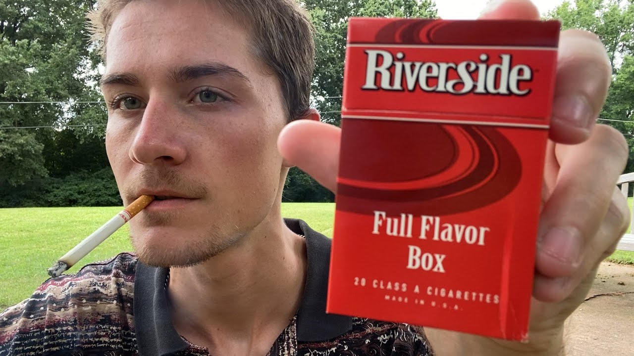 Smoking a Riverside Red Cigarette (Discontinued) - Review