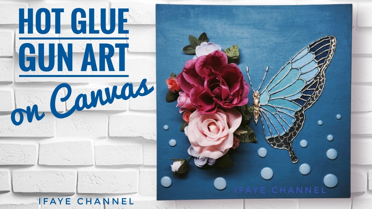 Hot Glue Gun Art on Canvas / Home Decoration / Glue Gun Amazing Painting