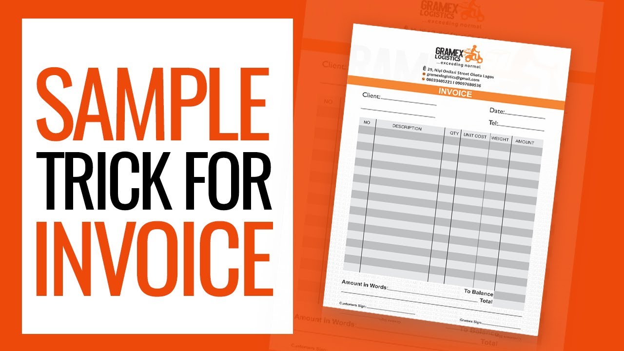 Simple steps creating business invoice I Latest Graphics I Gnix Digital Hub