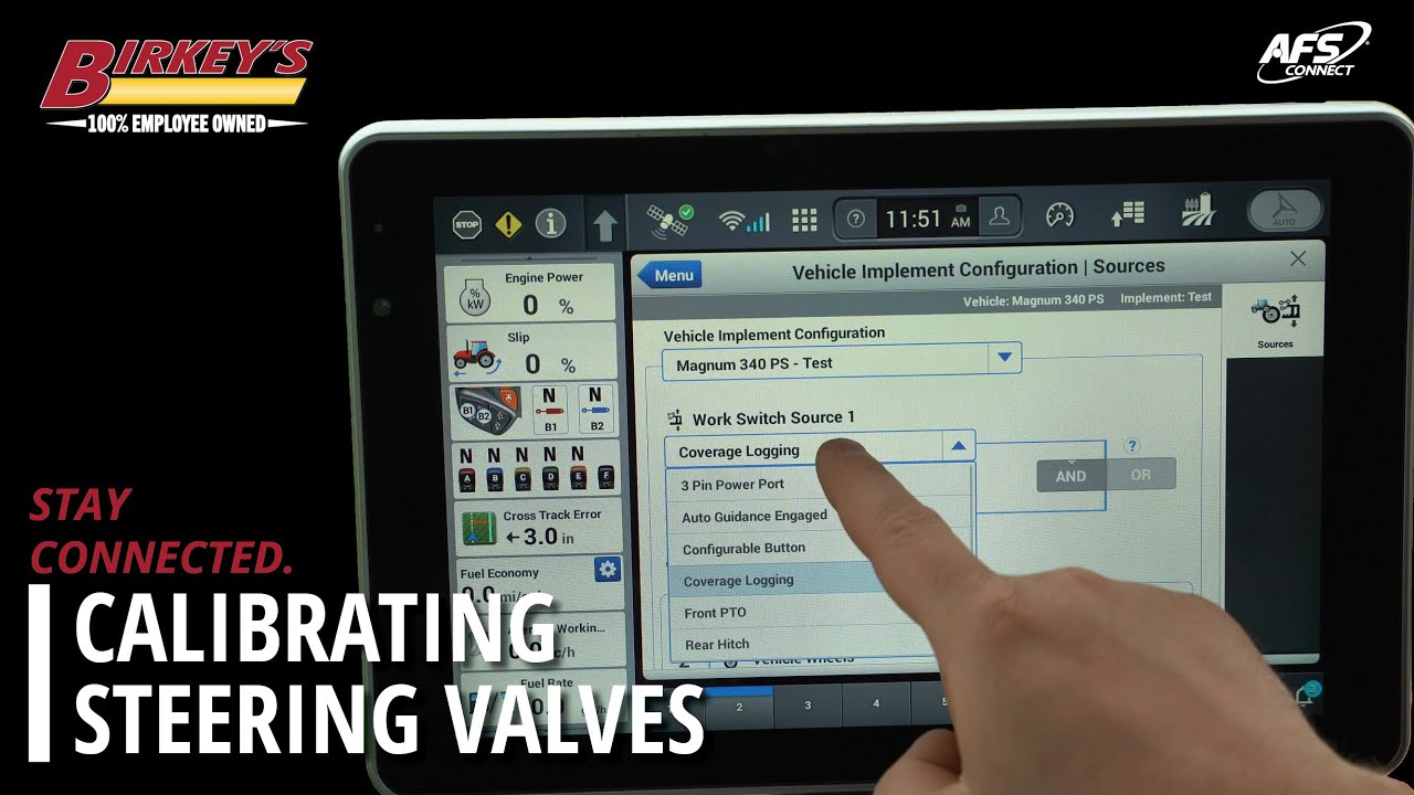 How To: Calibrate Steering Valves | AFS Connect 1200 Display | Staying Connected with Birkey's