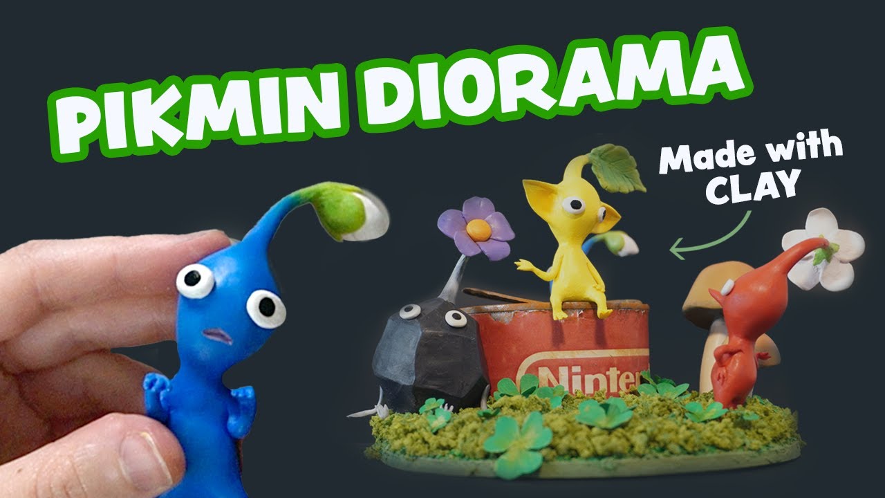 Making a PIKMIN DIORAMA from Polymer Clay