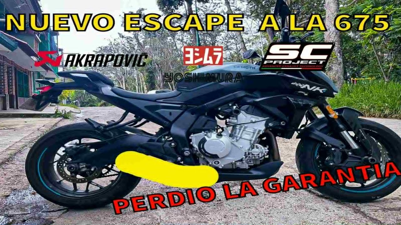 NUEVO ESCAPE DEPORTIVO PARA LA CF MOTO 675 NK 2025🔥SUENA RIQUISIMO AL CORTE🤩