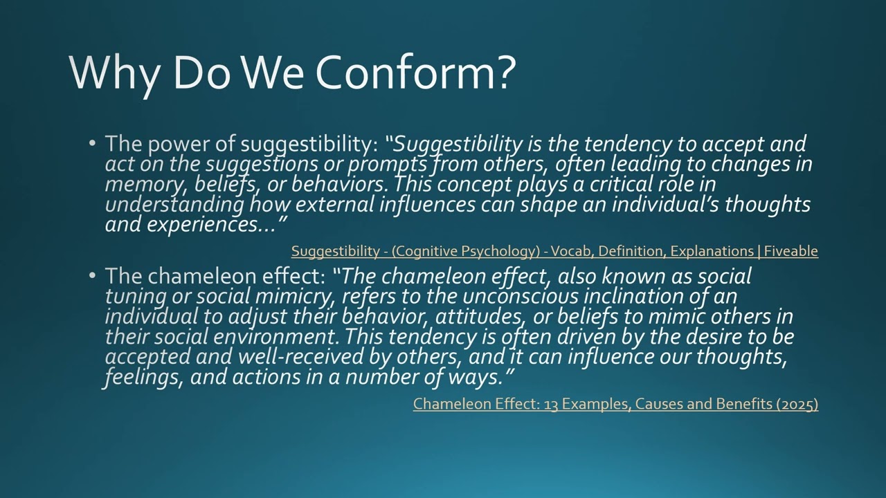 Ch 6 Defining Conformity