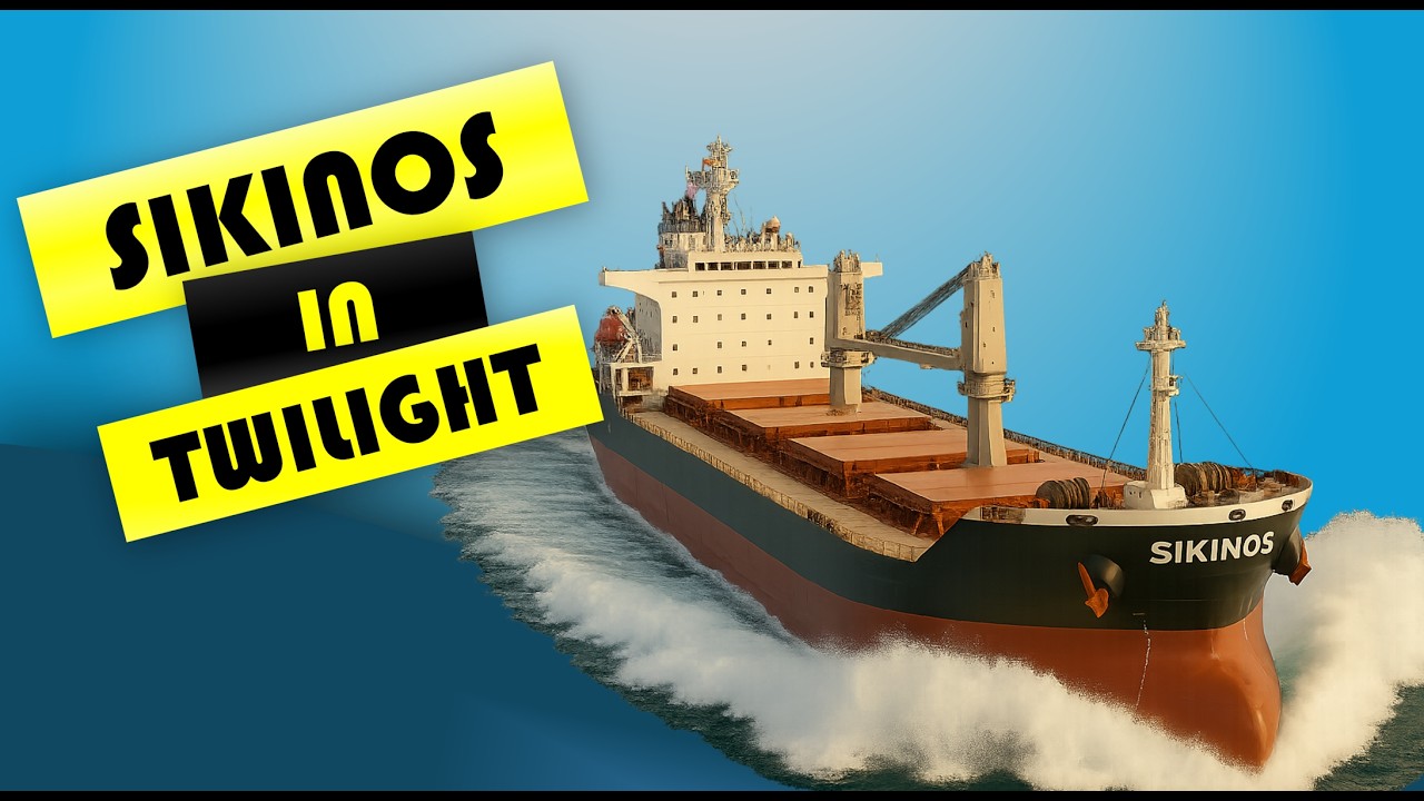 Bulk Carrier SIKANOS Arrives at Tynemouth  Cinematic Drone Footage at Blue Hour