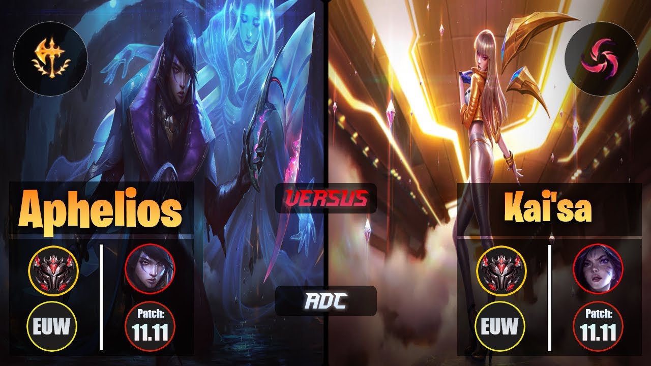 GrandMaster APHELIOS [Conqueror] (ADC) VS  KAI'SA - Grandmaster EUW Patch 11.11