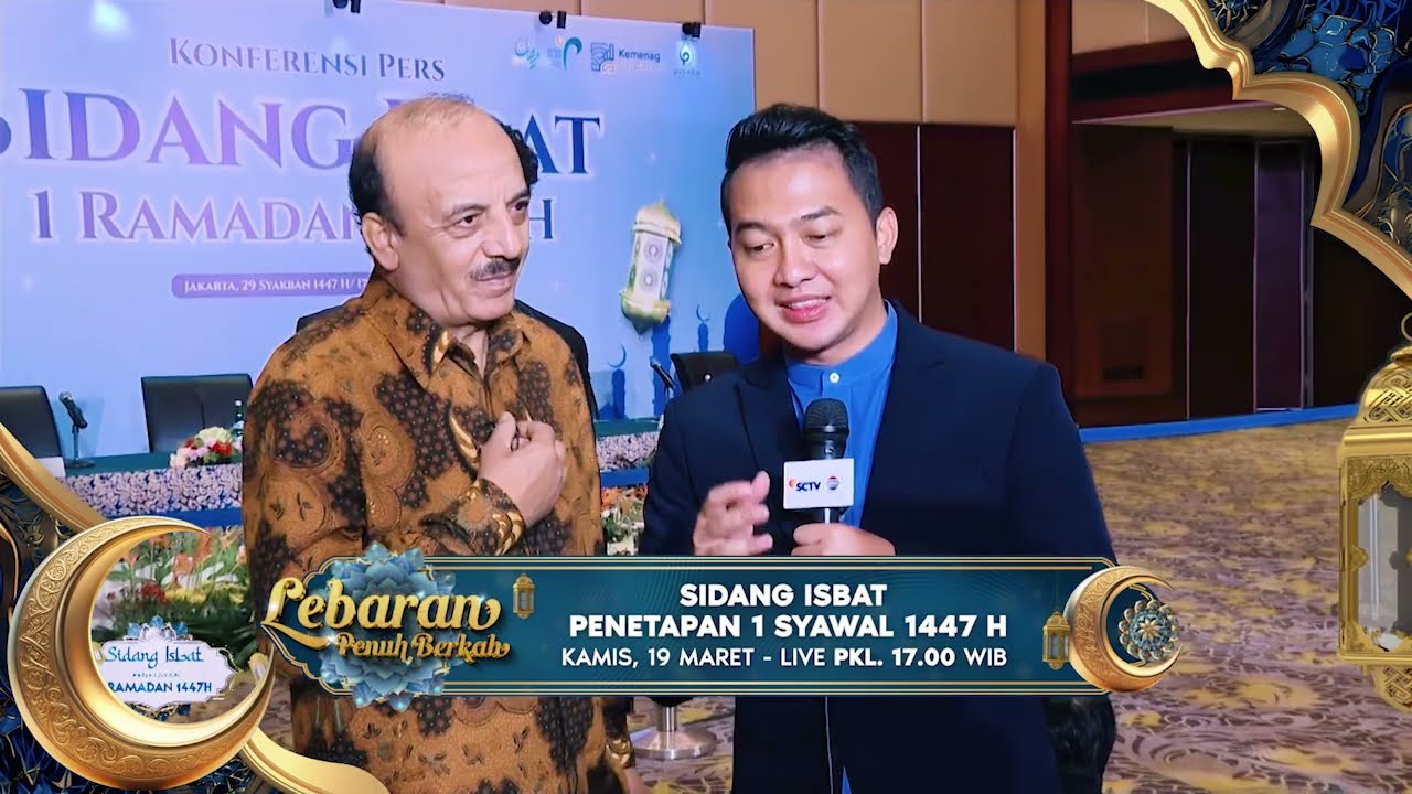 Saksikan Sidang Isbat Penetepan 1 Syawal 1447H Kamis, 19 Maret
