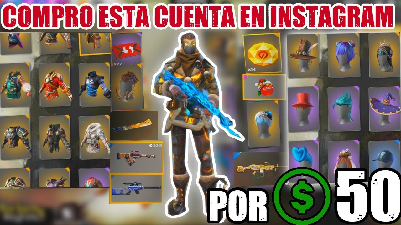 COMPRE ESTA CUENTA DE FREE FIRE EN INSTAGRAM *CUENTA SUPER CHETADA, SKINS EXCLUSIVAS*