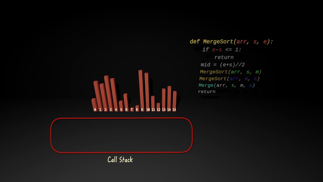 Merge Sort Visualized and Recursion Explained