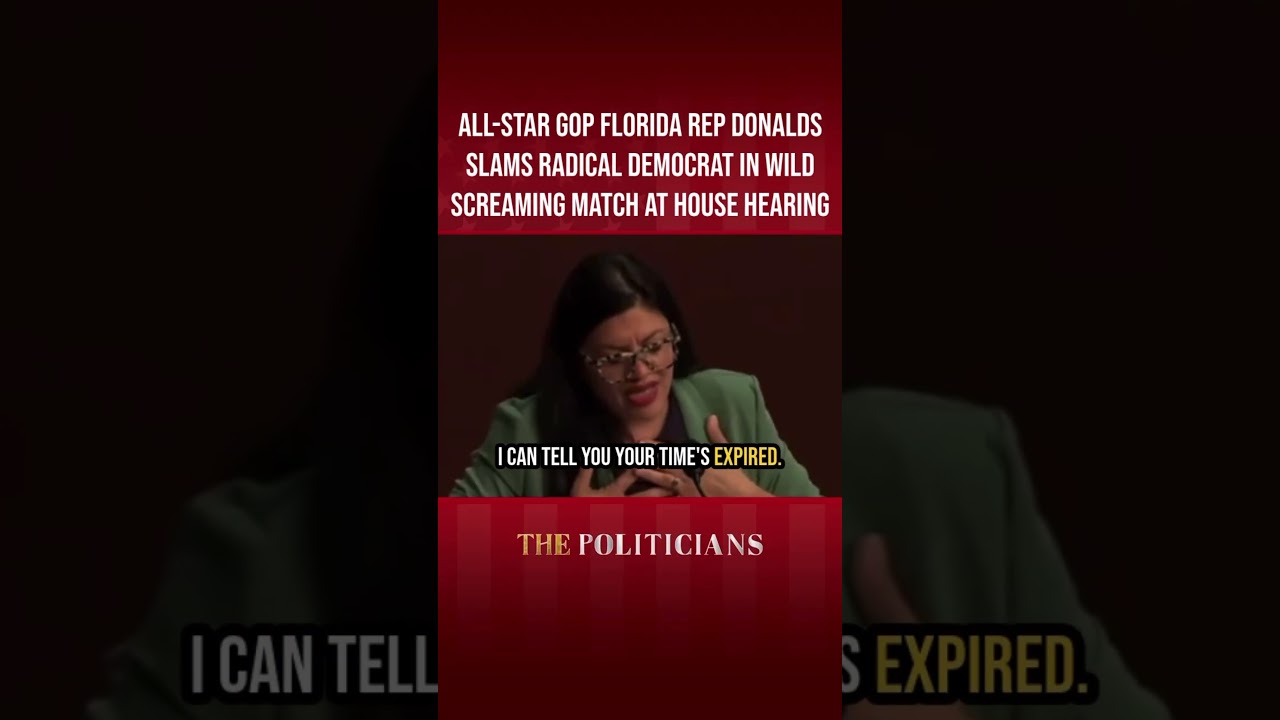 Florida Rep Donalds Calls Out Crazy Democrat Rashida Tlaib.. #politics