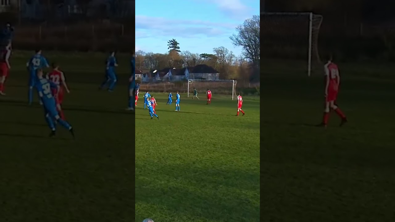 BANG! Straight into the stanchion 📐🔥 #SundayLeague #FootballSkills #goal