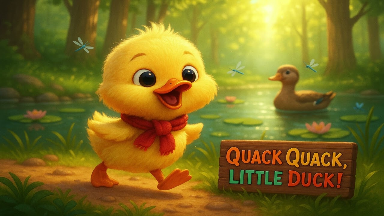 Quack Quack , Little Duck | Cute Duck Song for Kids | Fun Animal Nursery Rhyme