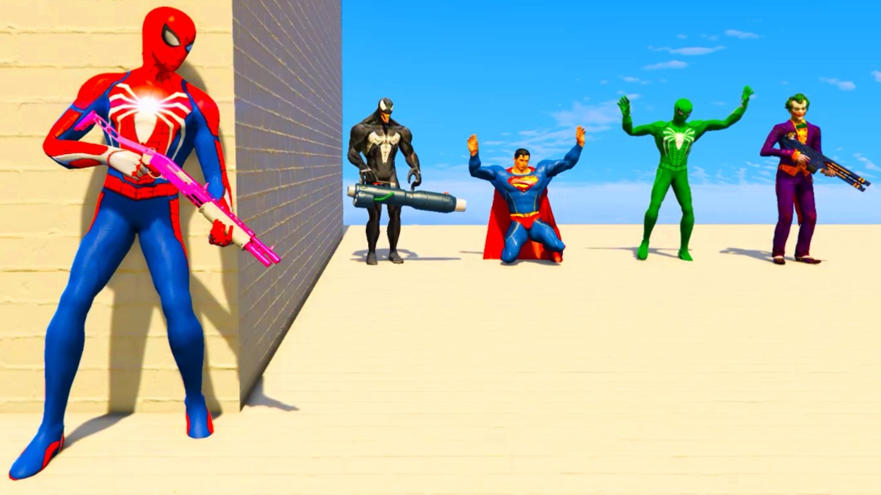 GTA 5 Funny Ragdolls Spiderman vs Minions vs Superheroes Epic - Spiderman Funny/Fails Battles Ep #5