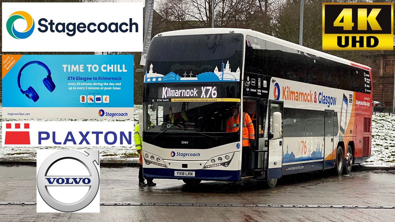 [Stagecoach West Scotland: X76 Glasgow to Kilmarnock] Plaxton Panorama Volvo B11RLET (50404/YX18LKN)