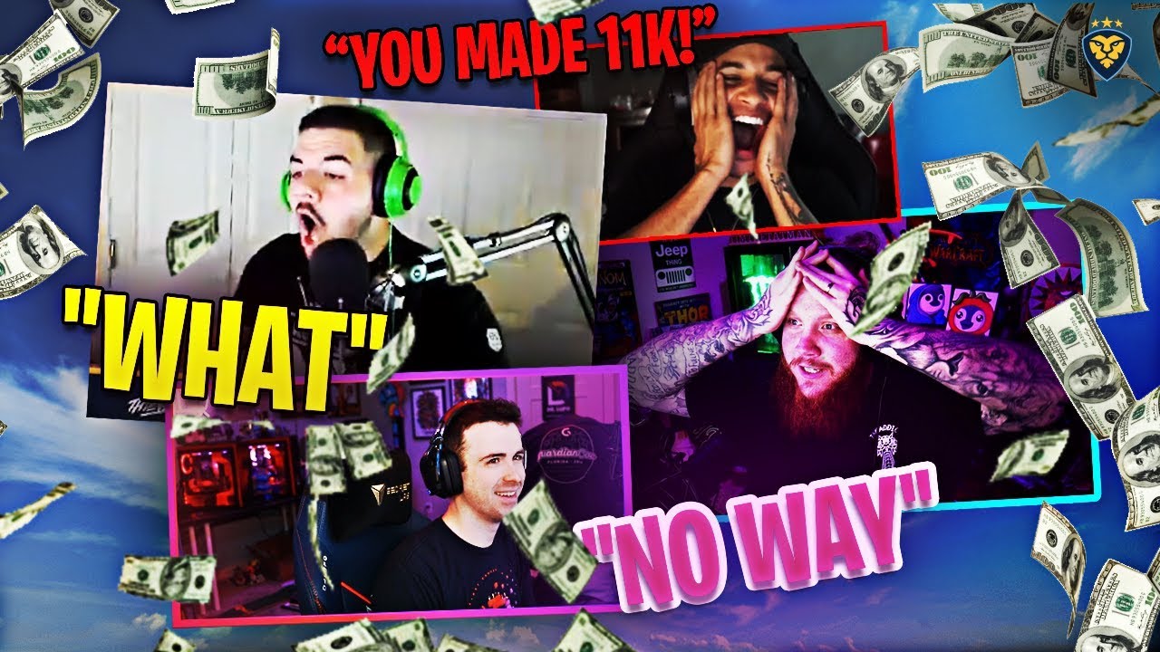 TIM MADE $11,000 ON STREAM?! COURAGE, LUPO & JFISHER COULDN'T BELIEVE IT! (Fortnite: Battle Royale)