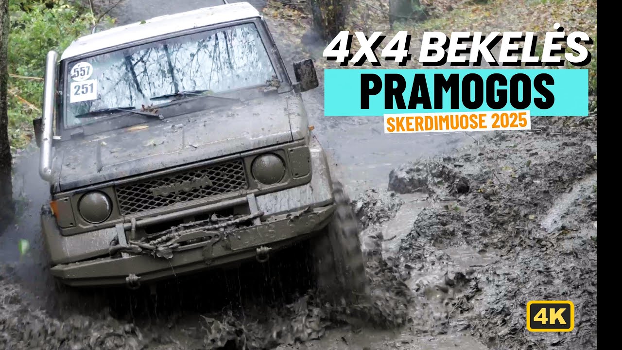 4x4 Bekelės pramogos Skerdimuose 2025 – purvas, lietus ir neįveikiamos trasos! 4k Off Road video
