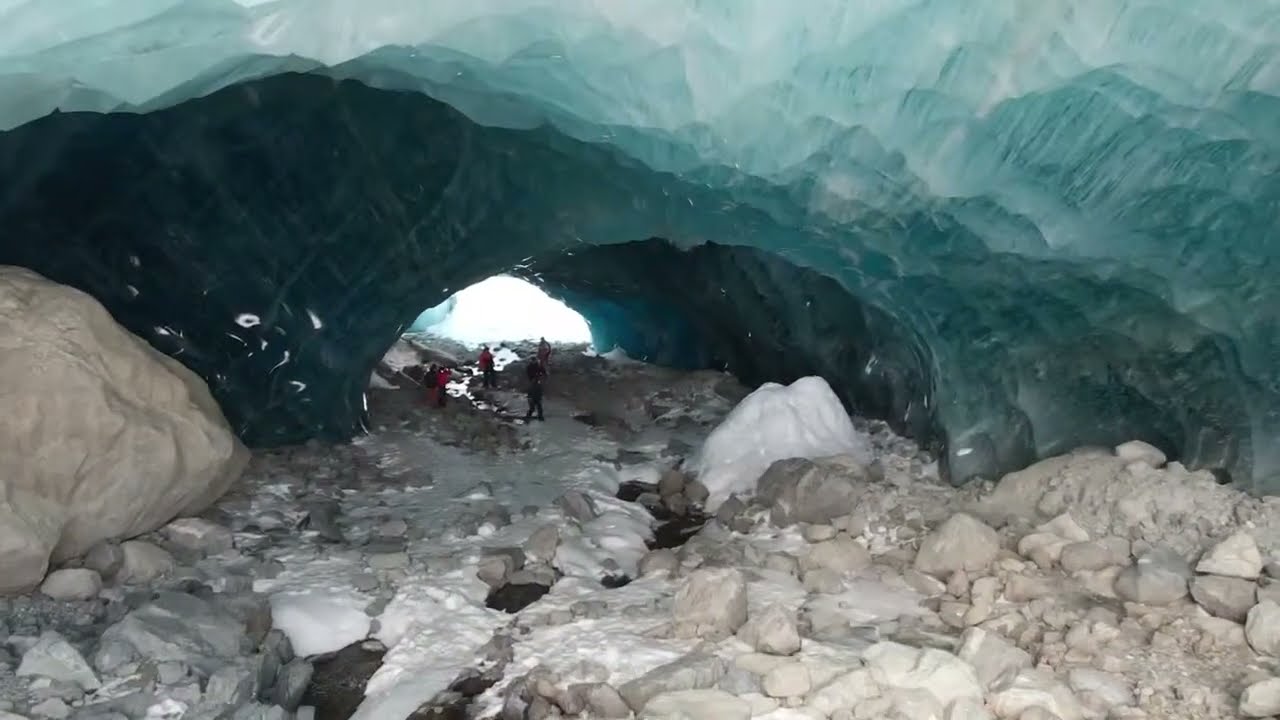 Fly into amazing ICE CAVE in Pemberton Ice Field in B.C. CANADA!! SUPER COOL!!