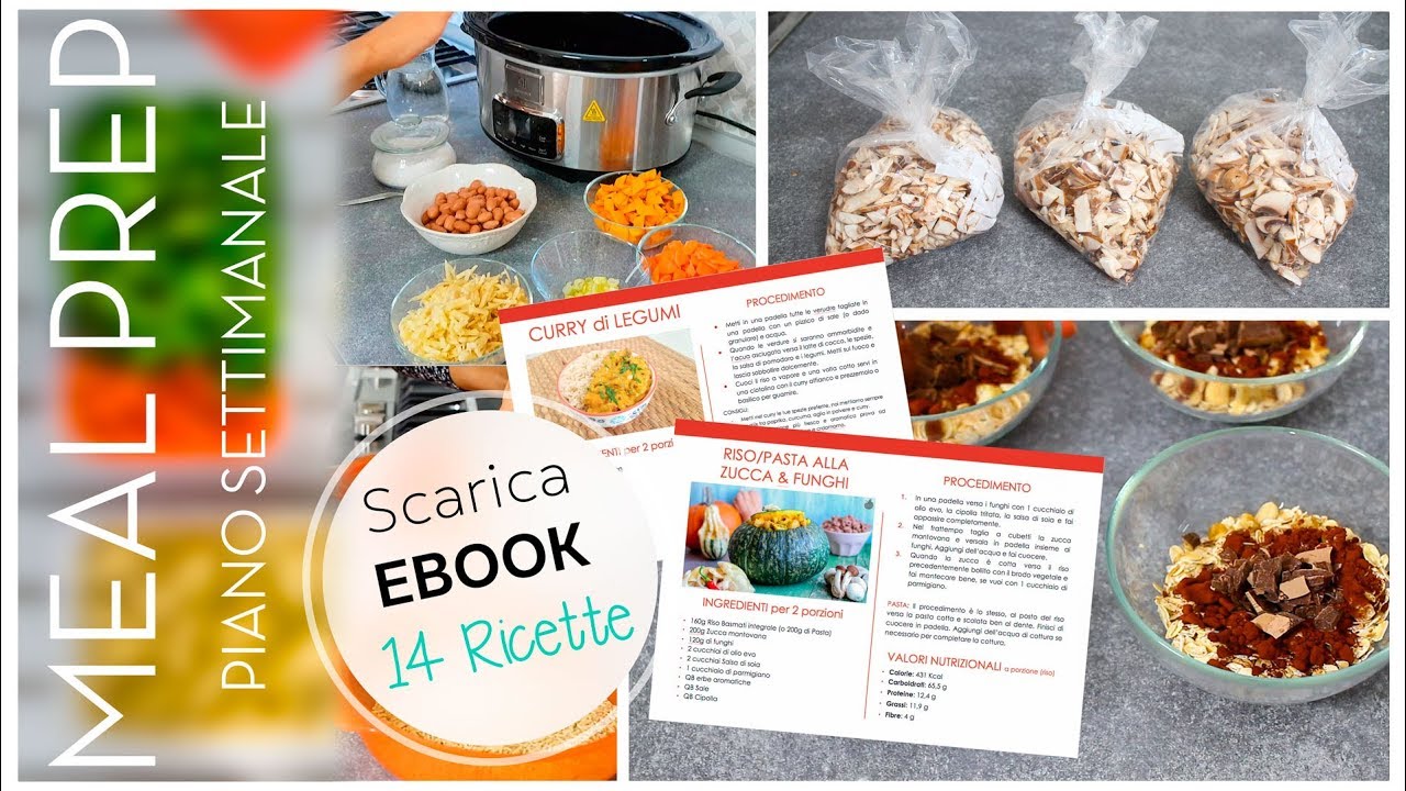 MENU' SETTIMANALE #2 | SCARICA L'EBOOK CON 14 RICETTE | ORGANIZZAZIONE SETTIMANALE PASTI | OTTOBRE