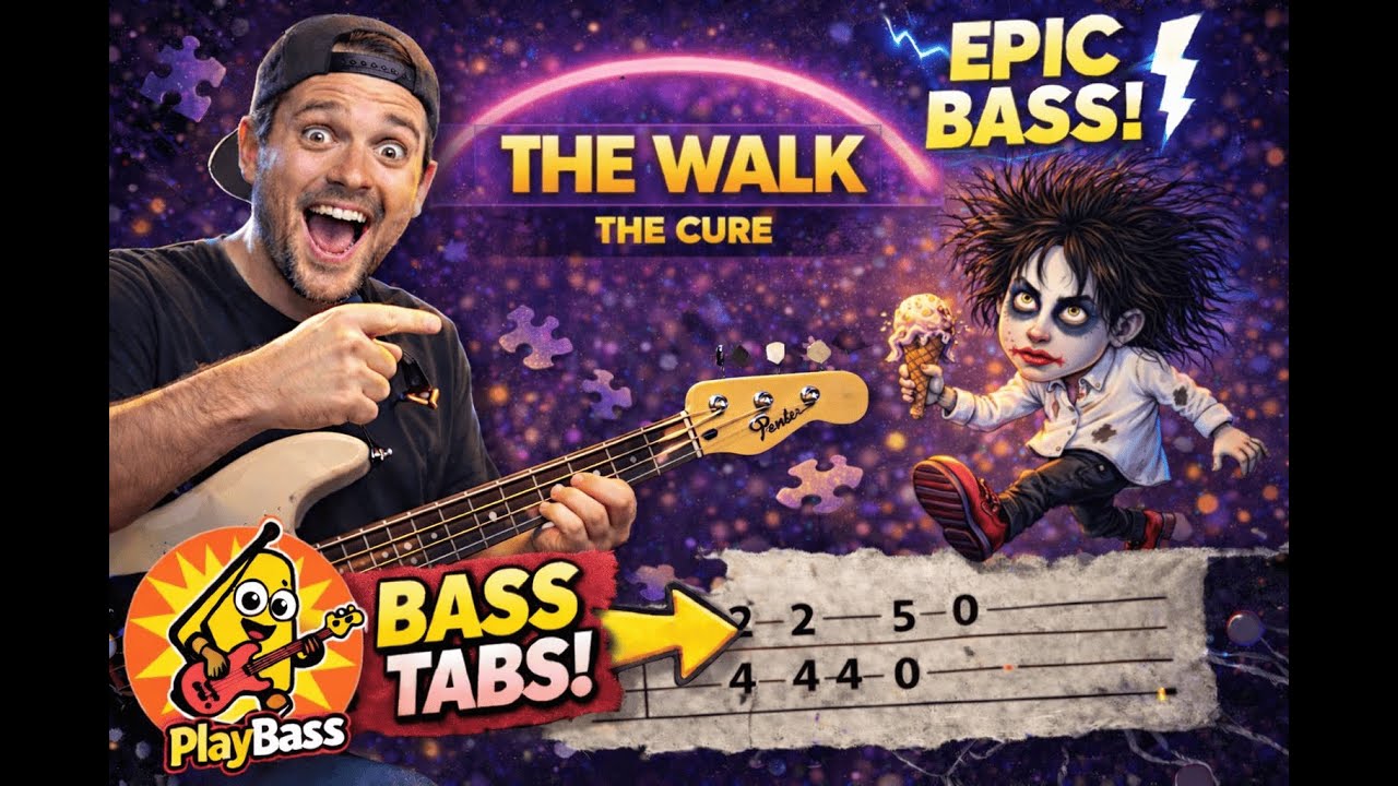 The Walk - The Cure (Bass Cover + Tabs)