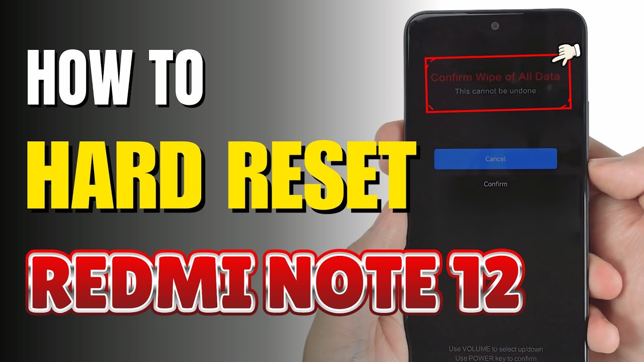 How to Hard Reset Redmi Note 12