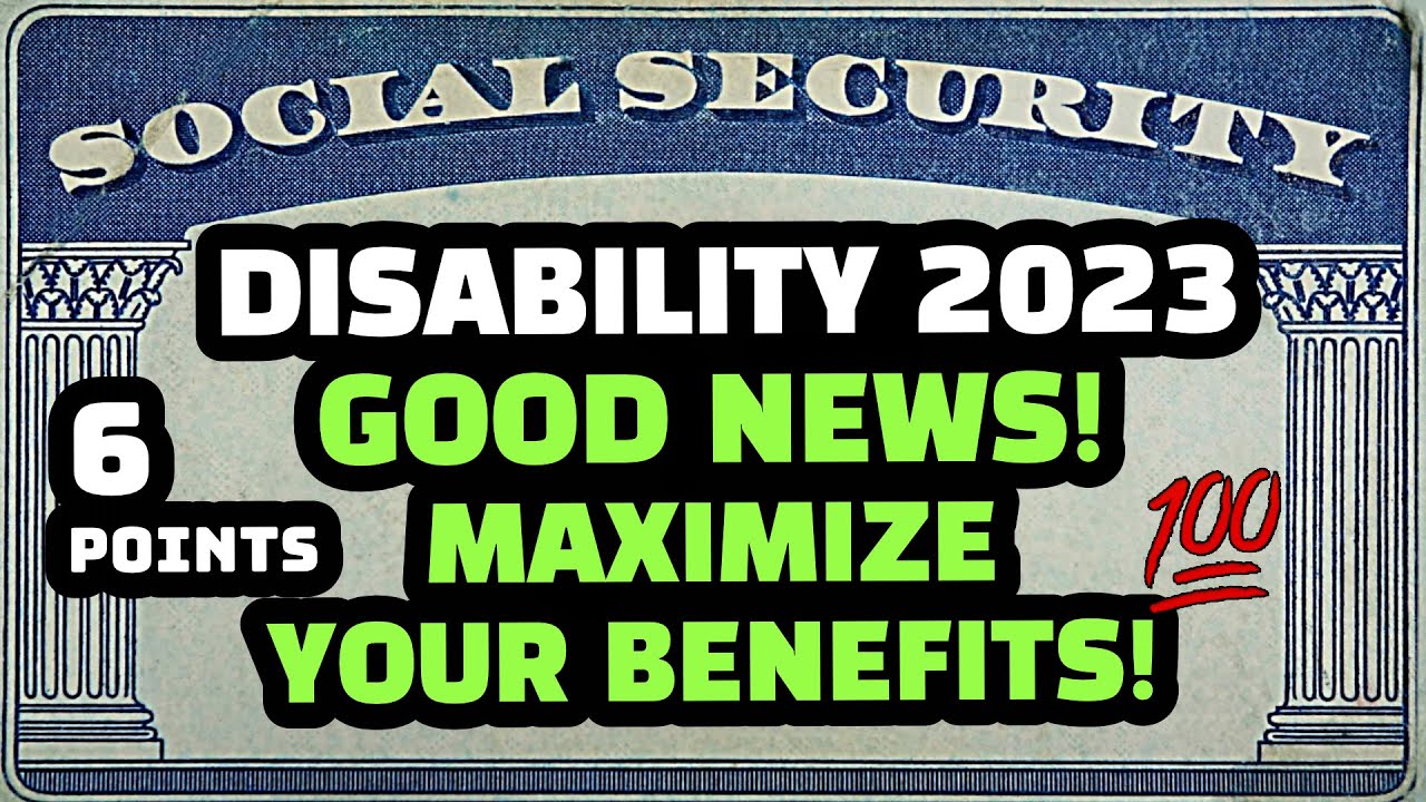 SSDI STIMULUS : 6 TIPS TO MAXIMIZE YOUR SOCIAL SECURITY DISABILITY BENEFITS ! 💯