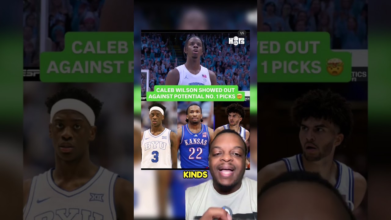 Калеб Уилсон может стать первым номером на драфте НБА. #nba #collegebasketball #basketball #unc