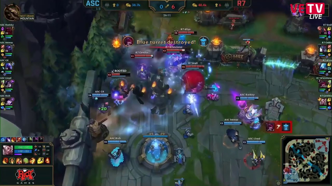 League Of Legends  | Highlight ASC vs R7 MSI 2018  | V&ograve;ng Khởi Động  | Đ&acirc;m Chọc Gaming