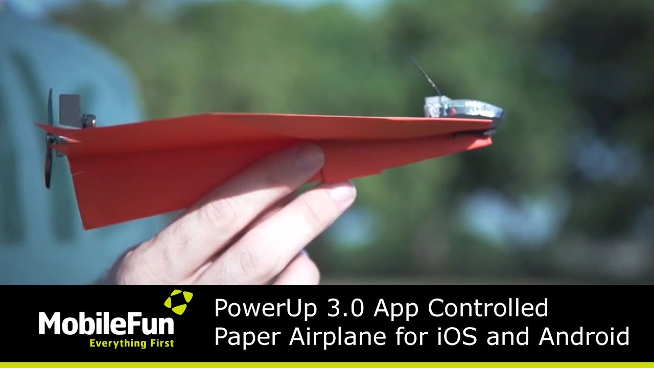 PowerUp 3.0 App Controlled Paper Airplane for iOS and Android