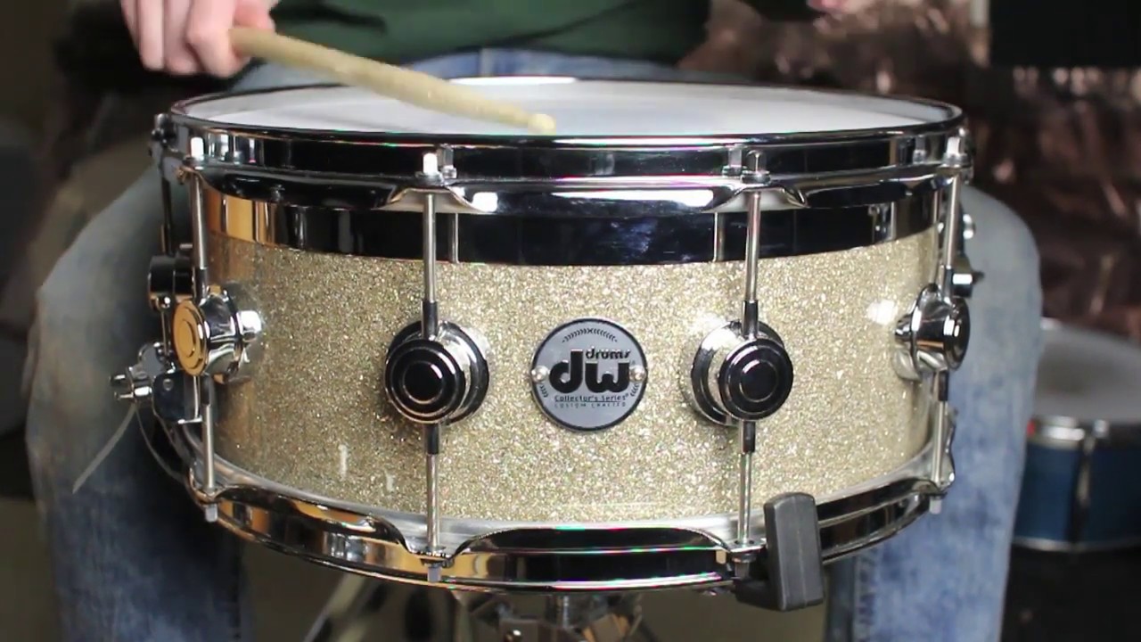 Used DW 6.5x14 Top Edge Broken Glass Finish Ply Snare Drum