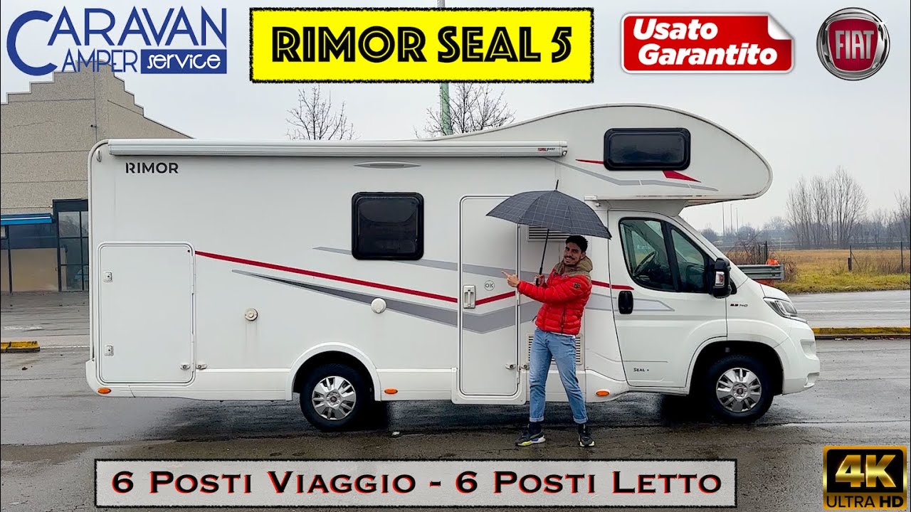 🌍Rimor Seal 5 - MANSARDATO USATO 6 POSTI VIAGGIO 6 POSTI LETTO !