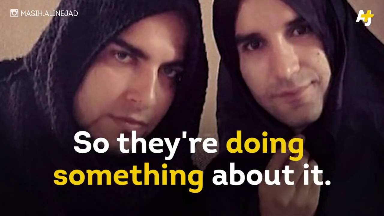 AJ+ || Iranian men wear hijabs in protest of Iran's hijab law #MenInHijab