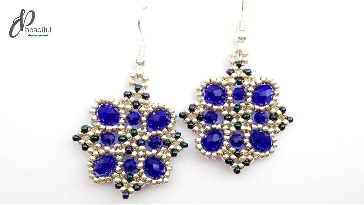 Blue Depths Earrings🎇 | Easy to make beaded earrings | How to make earrings
