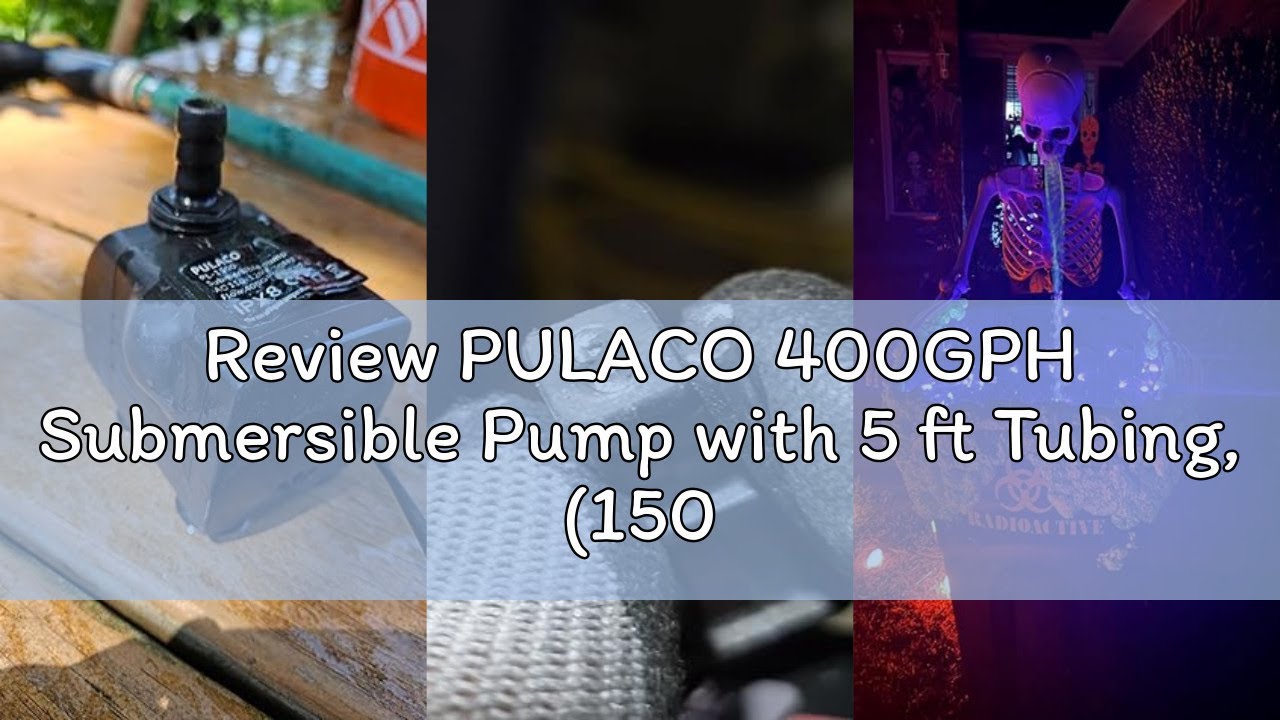 Review PULACO 400GPH Submersible Pump with 5 ft Tubing, (1500L/H 25W) durable fountain water pump fo