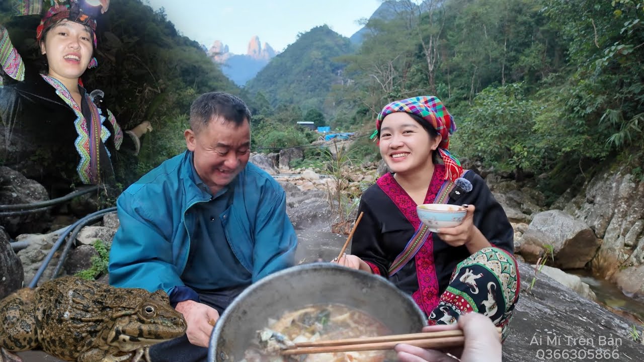 Ái Mí cùng Bố Soi Ếch Rừng nấu Món Lẩu Và Cái Kết