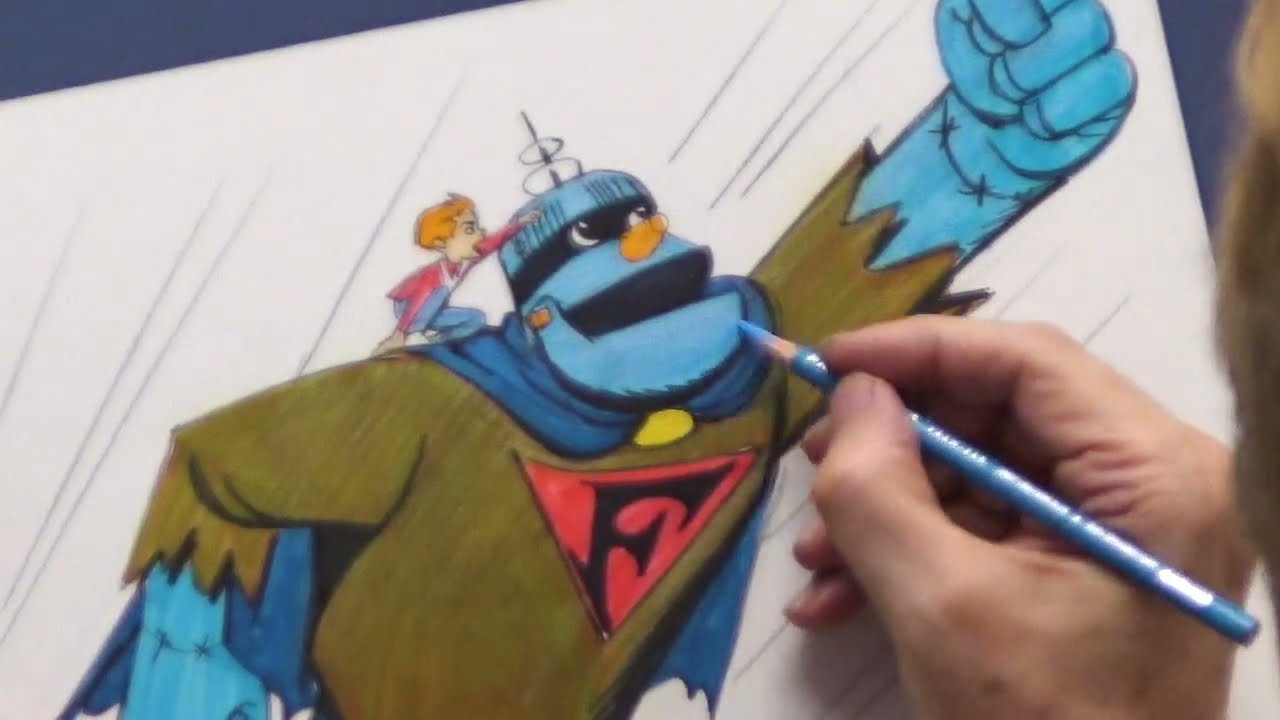 SKETCHTEMBER Day 9 - Copic Marker Hanna Barbera Frankenstein JR