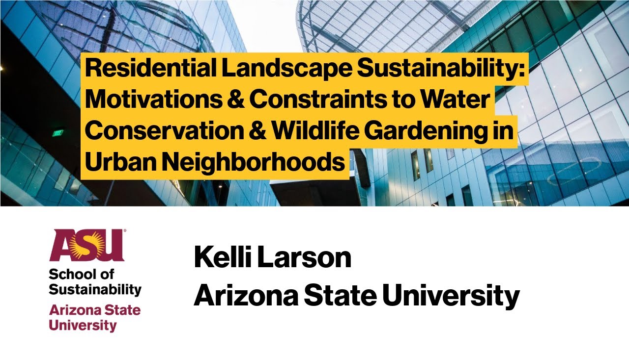 Urban Landscape Sustainability: Water Conservation and Habitat Provisioning in Residential Areas