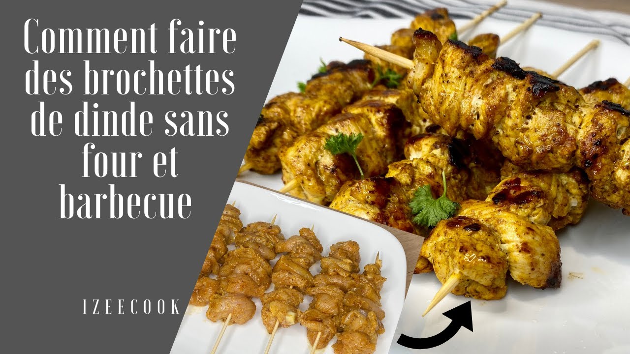#brochette #dinde #recette Faire des brochettes de dinde comme ça ! Sans Four, Sans Barbecue !