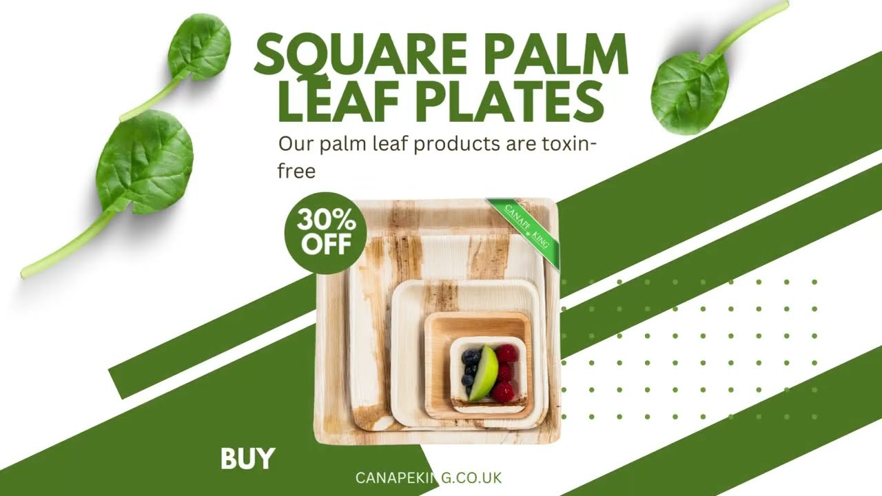 Embrace eco-friendliness with our Natural Palm Leaf Plates 🌱