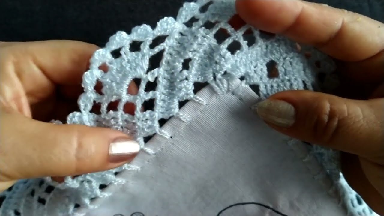 Orilla para servilletas num 745,fácil y rápida de tejer.#crochet #arte #fyp #videos #tutorial
