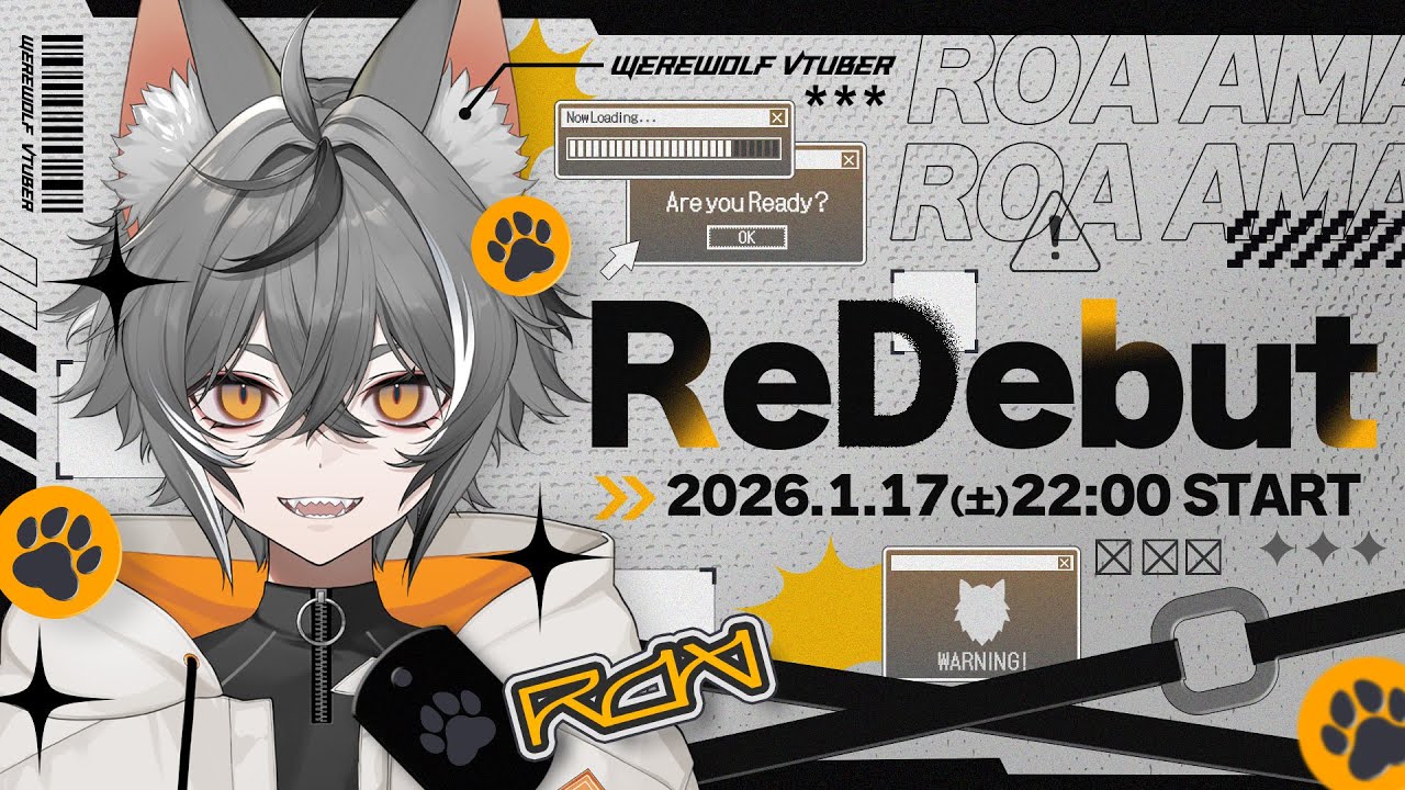 【リデビュー配信】甘噛ろあ、新しいお姿で再スタート！【VTUBER】