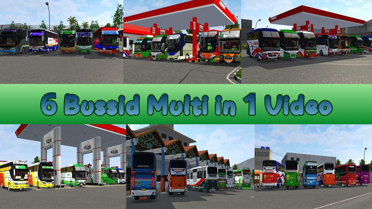 Bussid Multiplayer #320 || 6 Bussid Multiplayer in 1 Video Compilation (BCOGC) #shorts