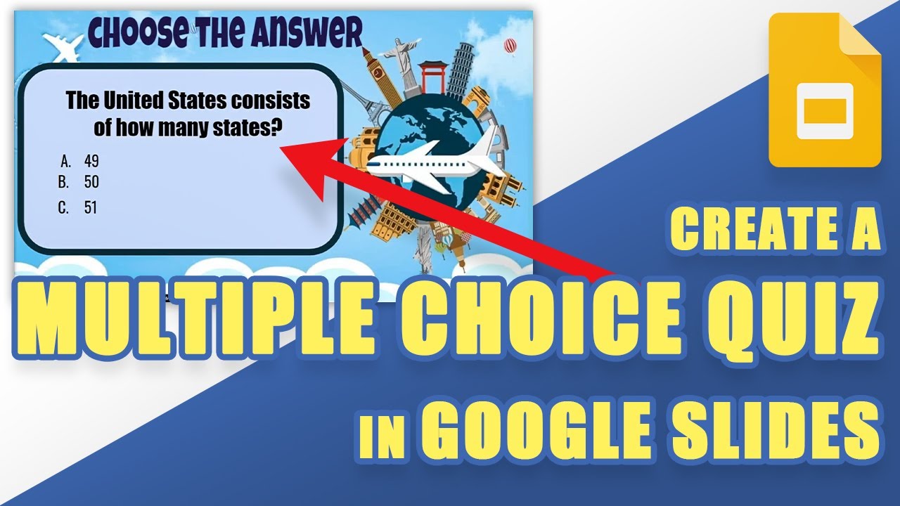 [EASY TUTORIAL] Create an Interactive MULTIPLE CHOICE QUIZ in Google Slides