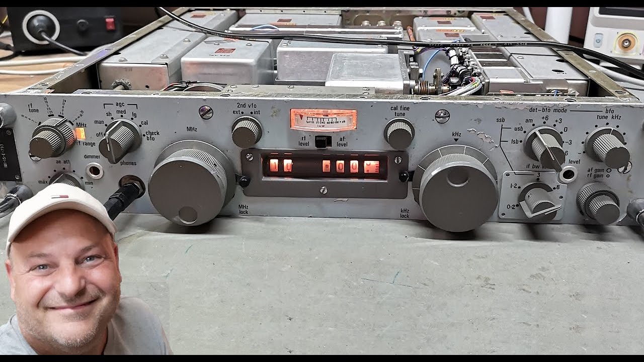 Тестовая разборка коротковолнового военного приёмника Racal AM/SSB E-655 RA-1217