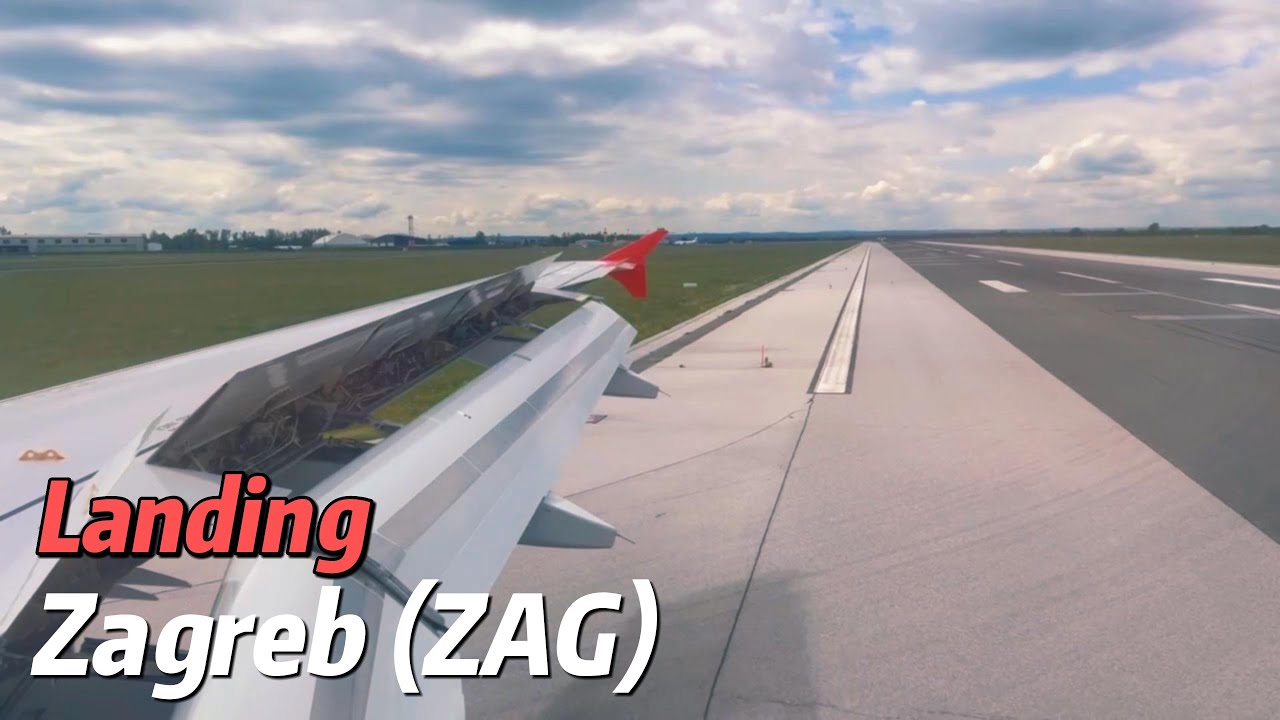 Beautiful approach and landing at Zagreb (ZAG) Airport with Lauda