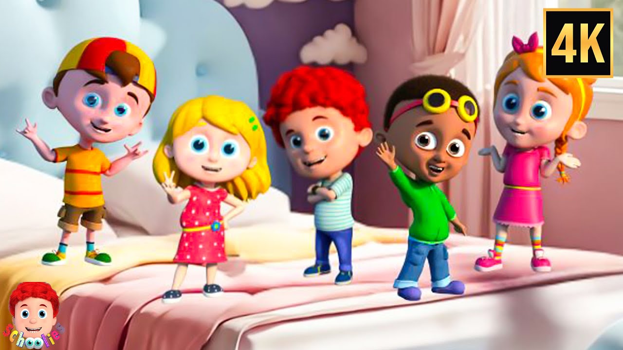 Five Little Babies Jumping on the Bed Sing and Play Nursery Rhyme