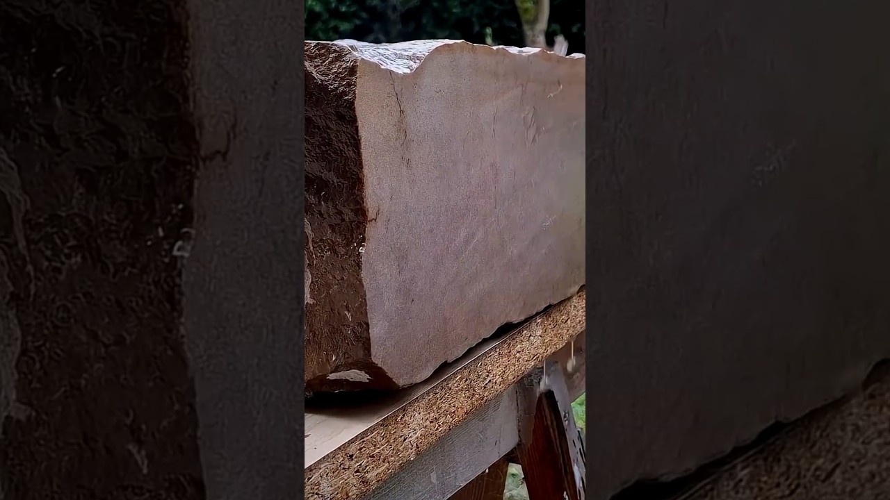 Cutting Sandstone in my Backyard #stonemason #stonecarving #asmr #charliegee #craftsmanship