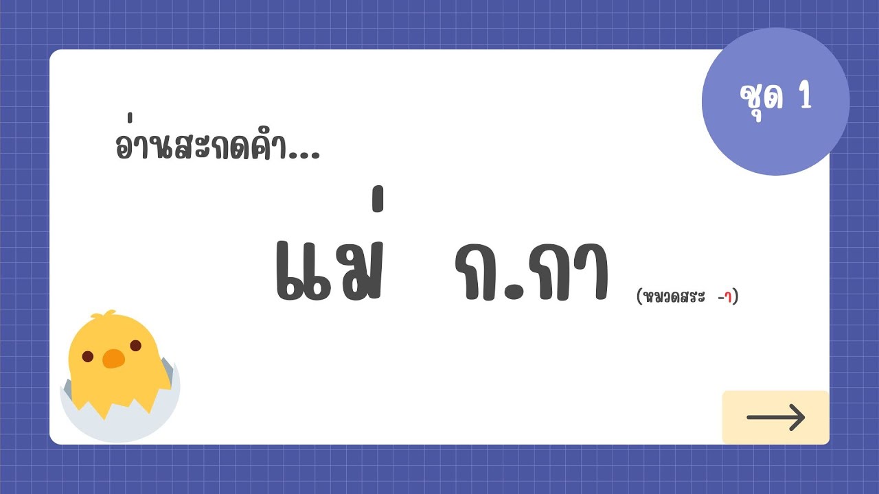 ส่วนที่1I  อ่านสะกดคำ  แม่  ก.กา  หมวดสระ -ะ