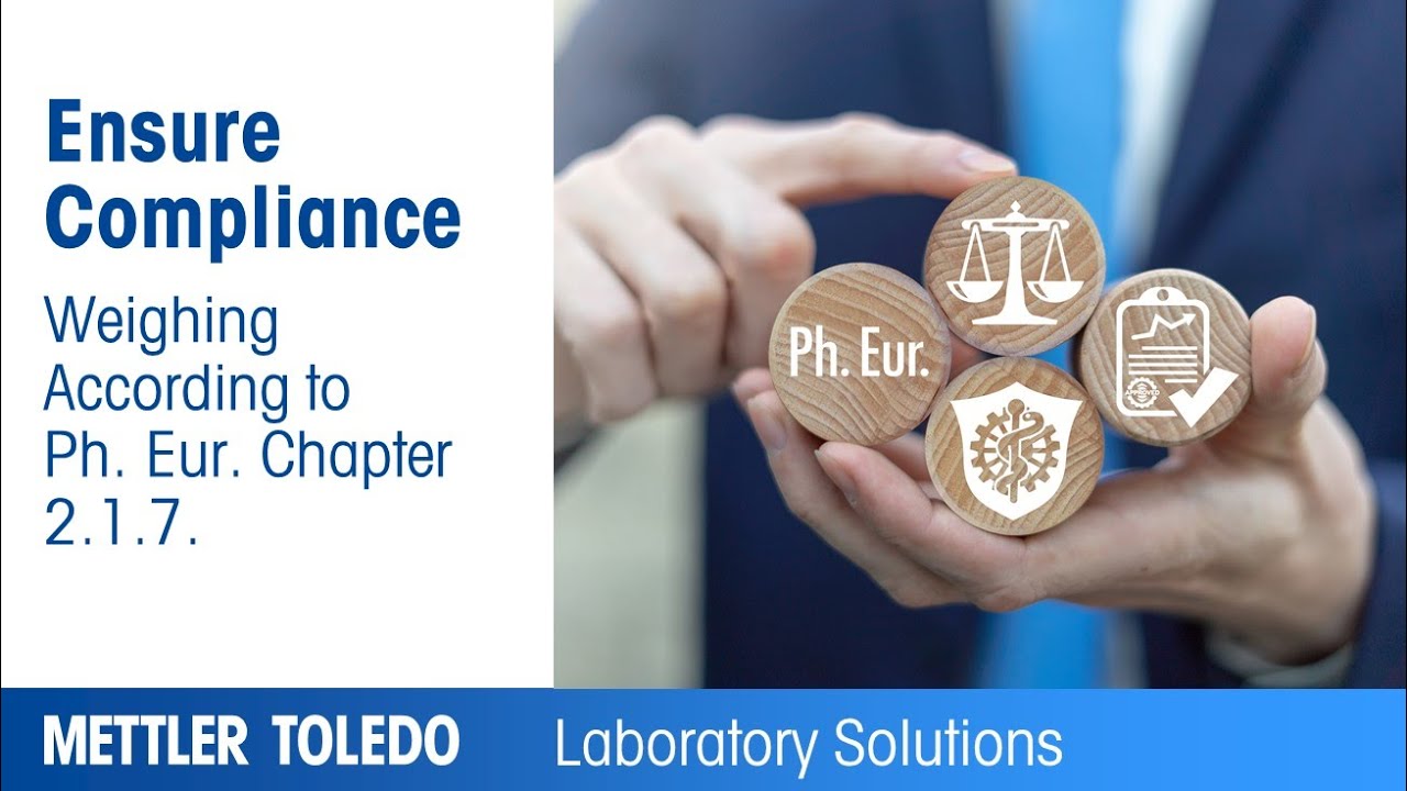 Compliant with European Pharmacopoeia Chapter 2.1.7. on Balances