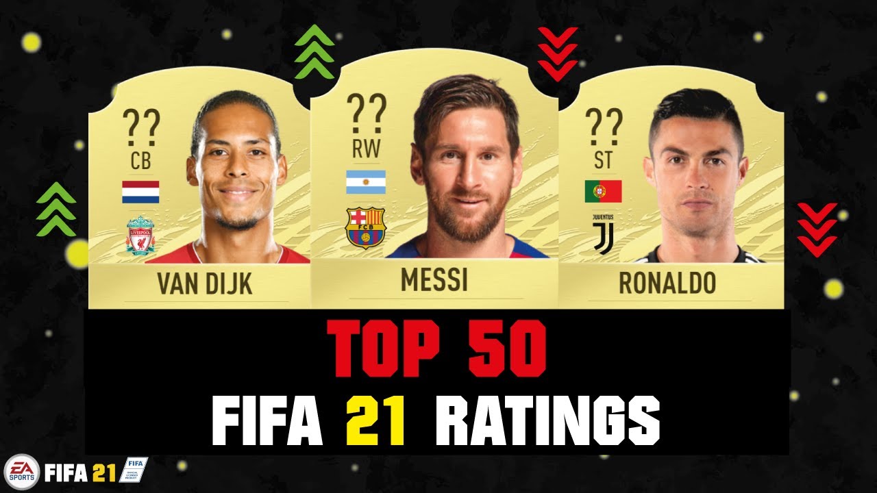 FIFA 21 | TOP 50 BEST PLAYER RATINGS 😱🔥 ft. Messi, Ronaldo, Van Dijk... etc